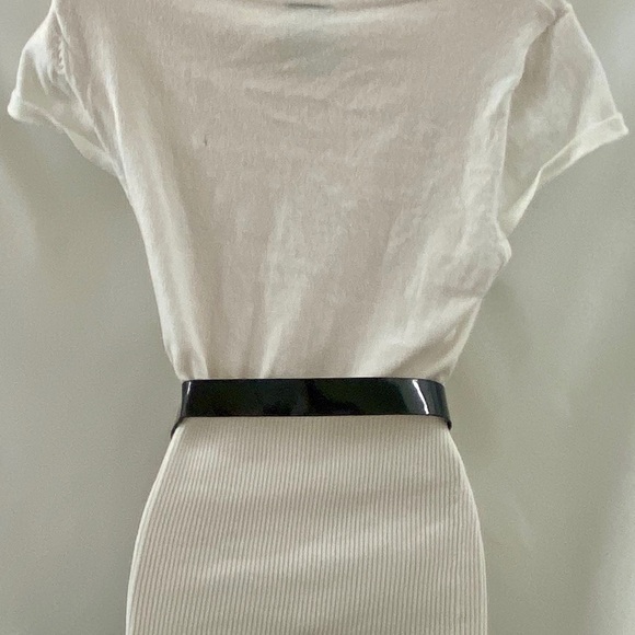 DOTS White Knit Asymmetrical Belted Sweater M - Picture 7 of 16